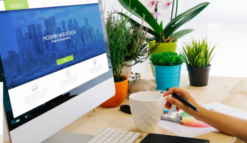website landing page