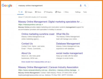 MOM organic search Massey Online organic search